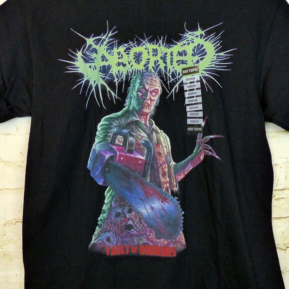 Aborted Vault Of Horrors T-Shirt Mens M Black Graphic Metal Rock Band Tee NWOT - Picture 3 of 8